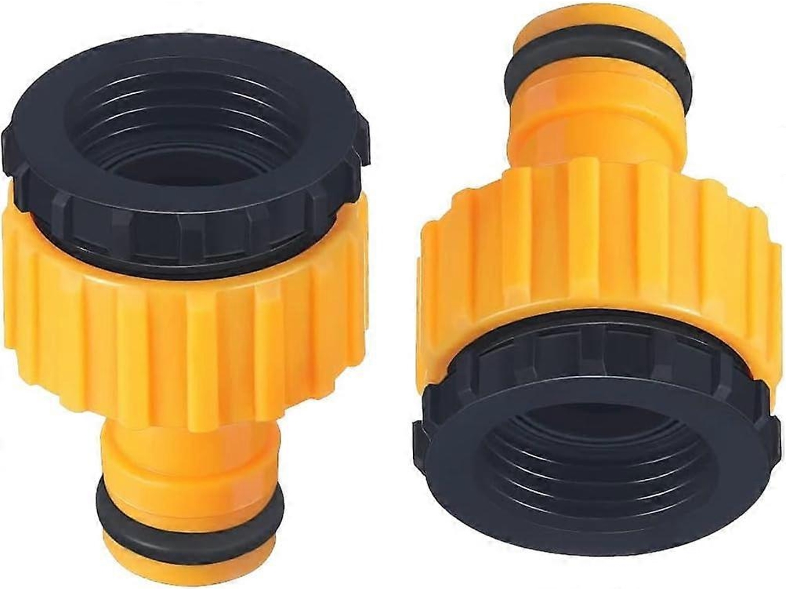 Conector De Mangueira 2 Em 1 Plástico Com Rosca 3/4" E 1/2" Para Jardim Externa Pacote 2