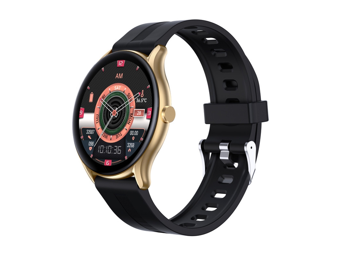 Smartwatch YIZHOOD Te742 Desportivo Tea Ips Hd de 1.32Inch Compatível com Iphone e Android Ouro