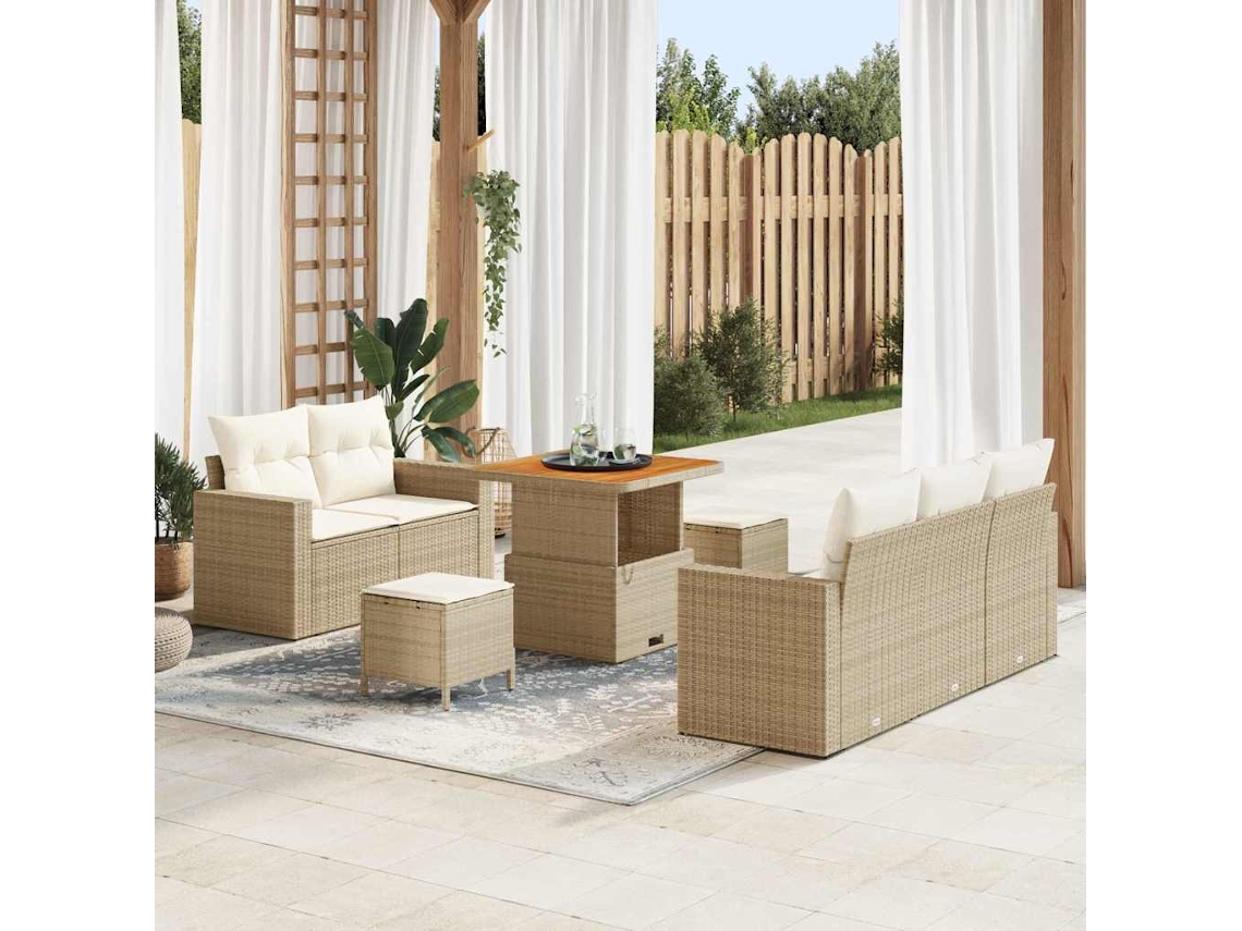 Vidaxl Conjunto De Sofá De Jardim 8 Unid. 5-número De Lugares