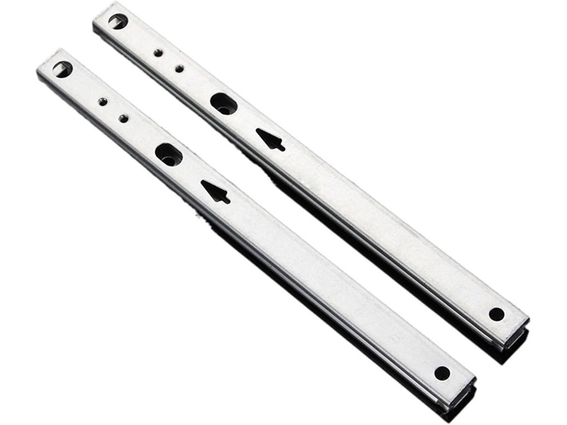 Corrediças Para Gaveta, 1par, Micro Corrediças Com Guia De Esferas, Duas Seções, Trilho Dobrável De Aço 17mm Largura