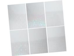 Conjunto de 30 Imikeya Adesivos Holográficos em Pvc para Decoração Casa, Carro, Janela, Copo e Artesanato 29