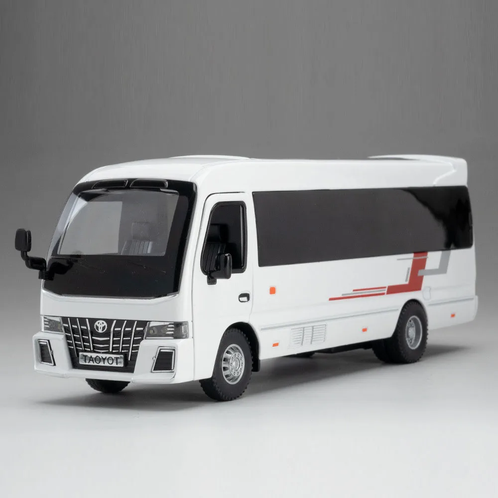 (coaster White) 1:32 - Miniatura De Carro, Portas Que Abrem, Modelo De Caminhão, Com Som E Luzes