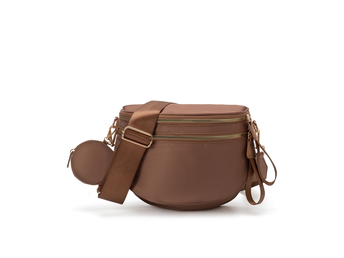 Bolsa de Ombro/transversal Impermeável castanho Escuro YUNZII