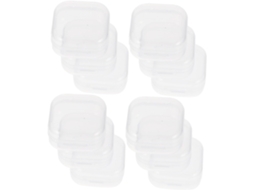 Nuobesty Pacote Com 40 Mini Caixas Transparentes Para Armazenamento De Tampões De Ouvido Com Tampa