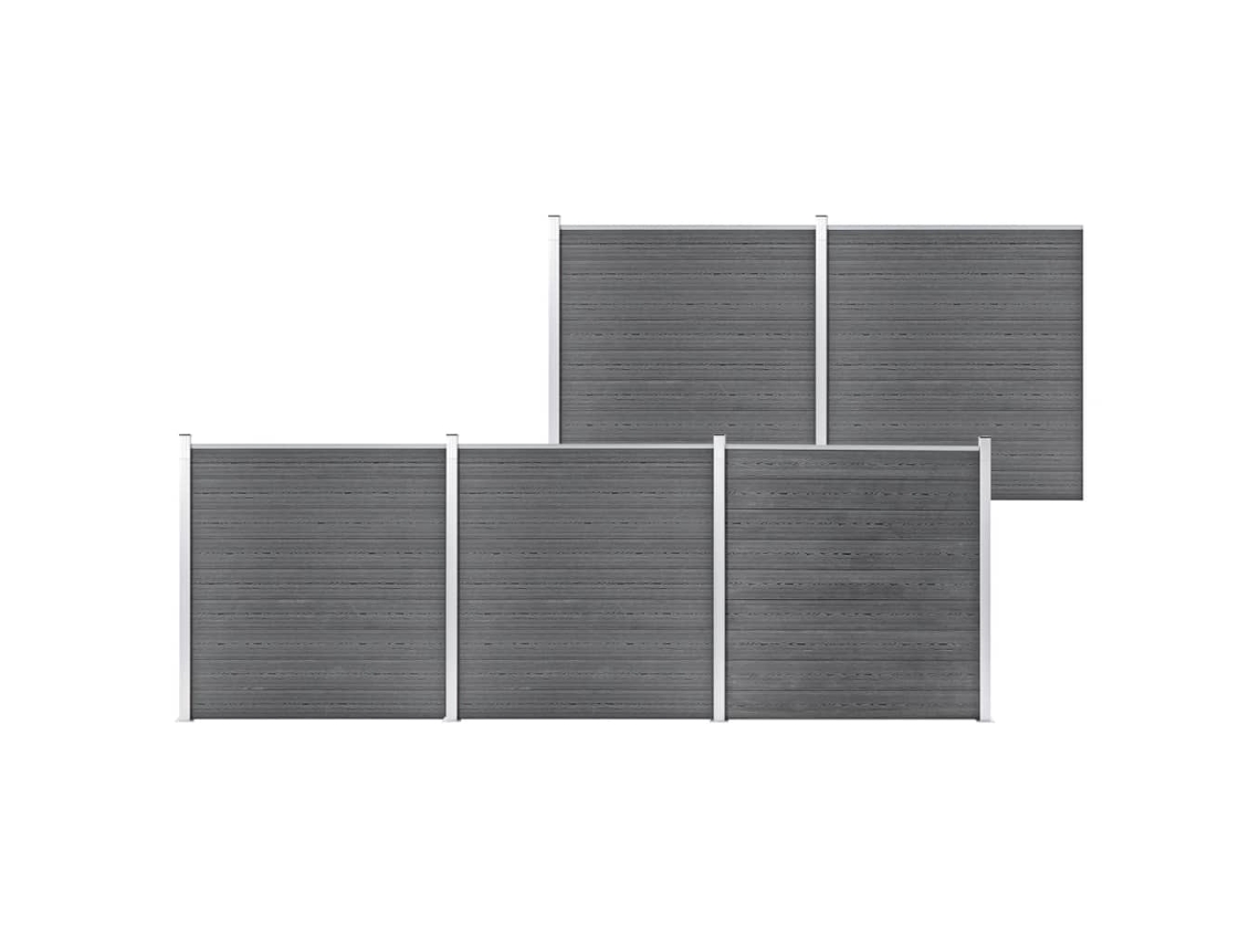 Painel De Vedaã§ã£o Para Jardim 872x186 Cm Wpc Cinzento DKD HOME DECOR