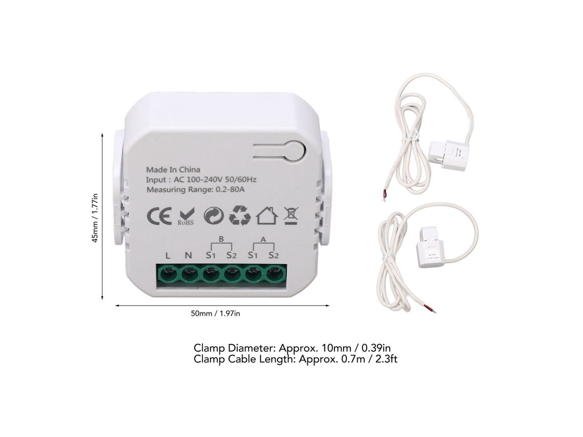 Laxiscreed Monitor De Energia Wifi Para Casa, Medidor De Consumo De Eletrodomésticos Em Corrente Única
