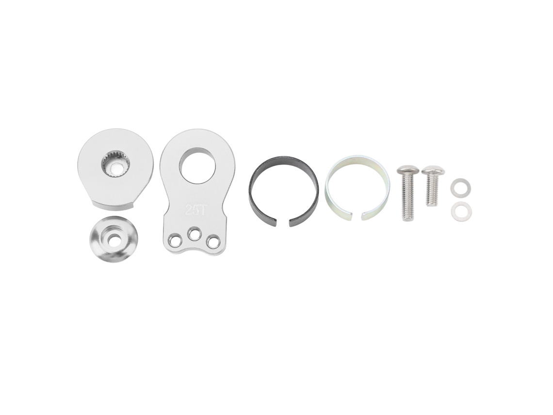 Servo Saver Aluminio 25t Brazo Servo Ligero Universal Para Coche Rc 1/10 Plata Blanca