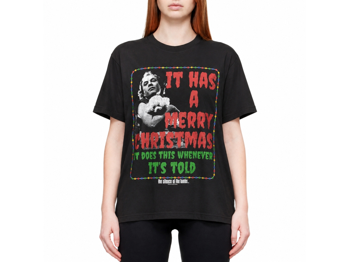 Rockinstone Silence Of The Lambs Movie It Has A Merry Christmas Black Adult T-shirt Size:m