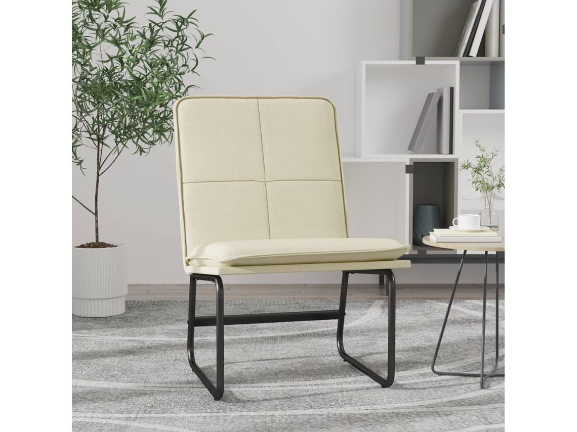 Lounge Chair, Lounge Chairs Vidaxl Creme Couro Artificial