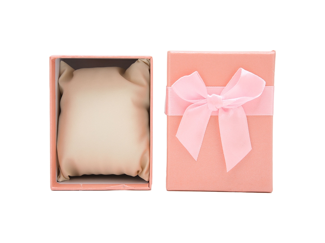 Caixa De Armazenamento Para Relógio Com Laço Presente Natal Aniversário Rosa