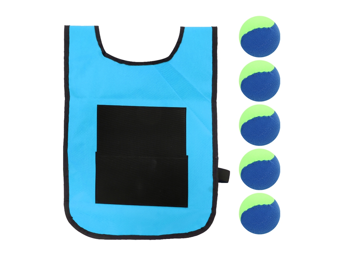 Chaleco Adhesivo de Dodgeball para Crianças, Jogo de Lançar, Objetivo, Com Pelotas, Azul | S/MARCA
