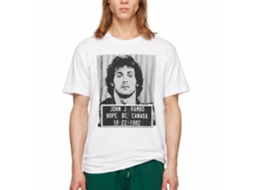 Rockinstone Rambo Movie Mugshot White Adult T-shirt Size:xl