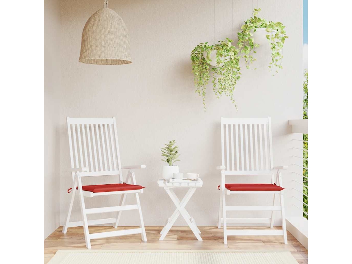 Vidaxl Almofadões P/ Cadeiras De Jardim 2 Pcs Tecido Oxford Vermelho