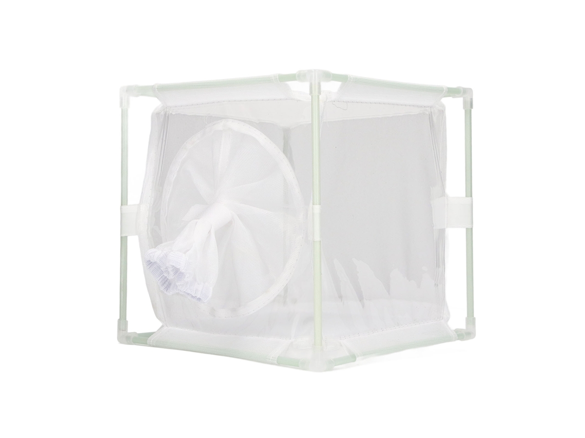 Primerox gaiola de observação de insetos, borboleta, PVC, malha branca, reutilizável, 16x16x16cm