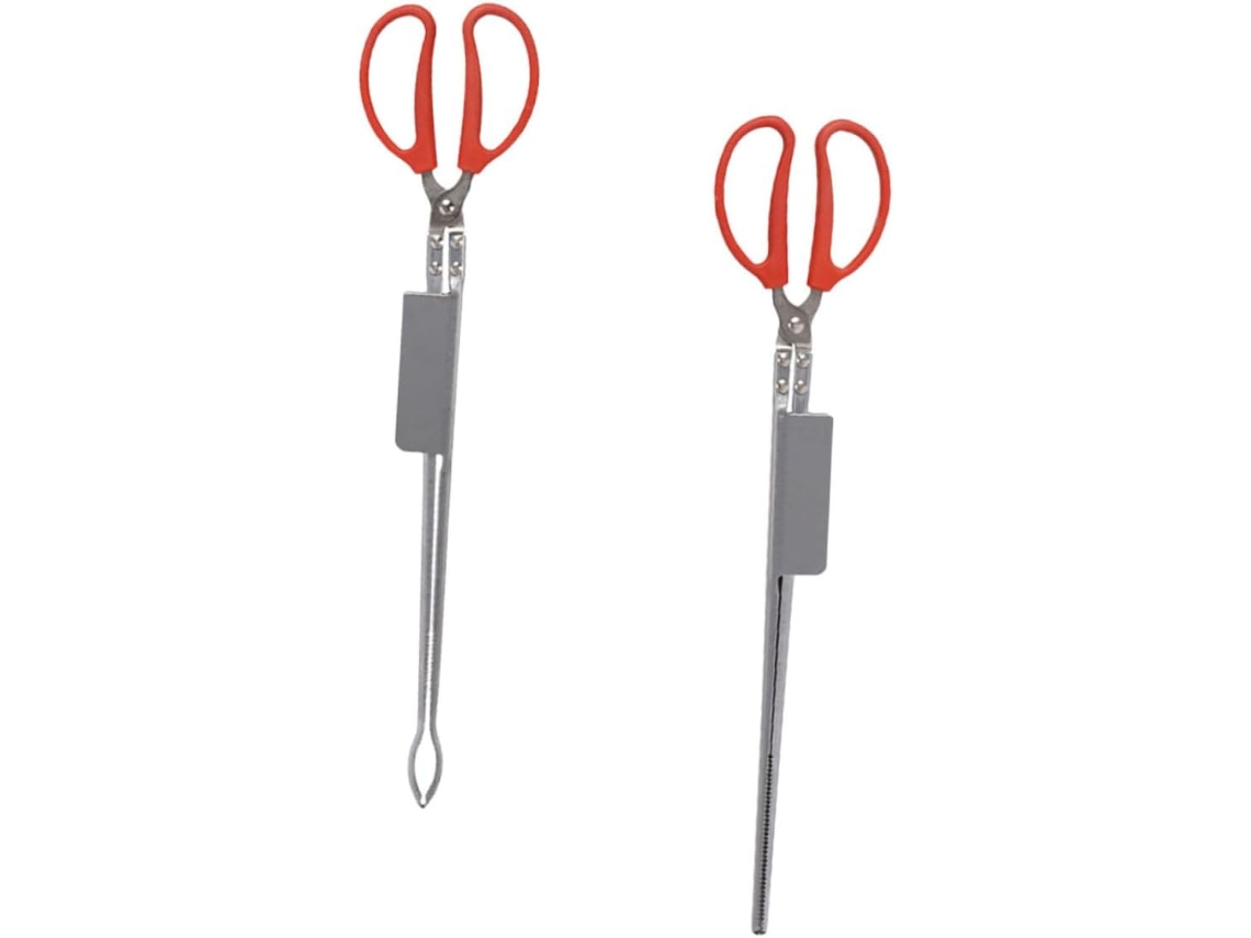Hemobllo Conjunto De 2 Pinça Multifuncional Antiderrapante Para Caranguejos E Enguias, Utensílio De Cozinha Em Aço