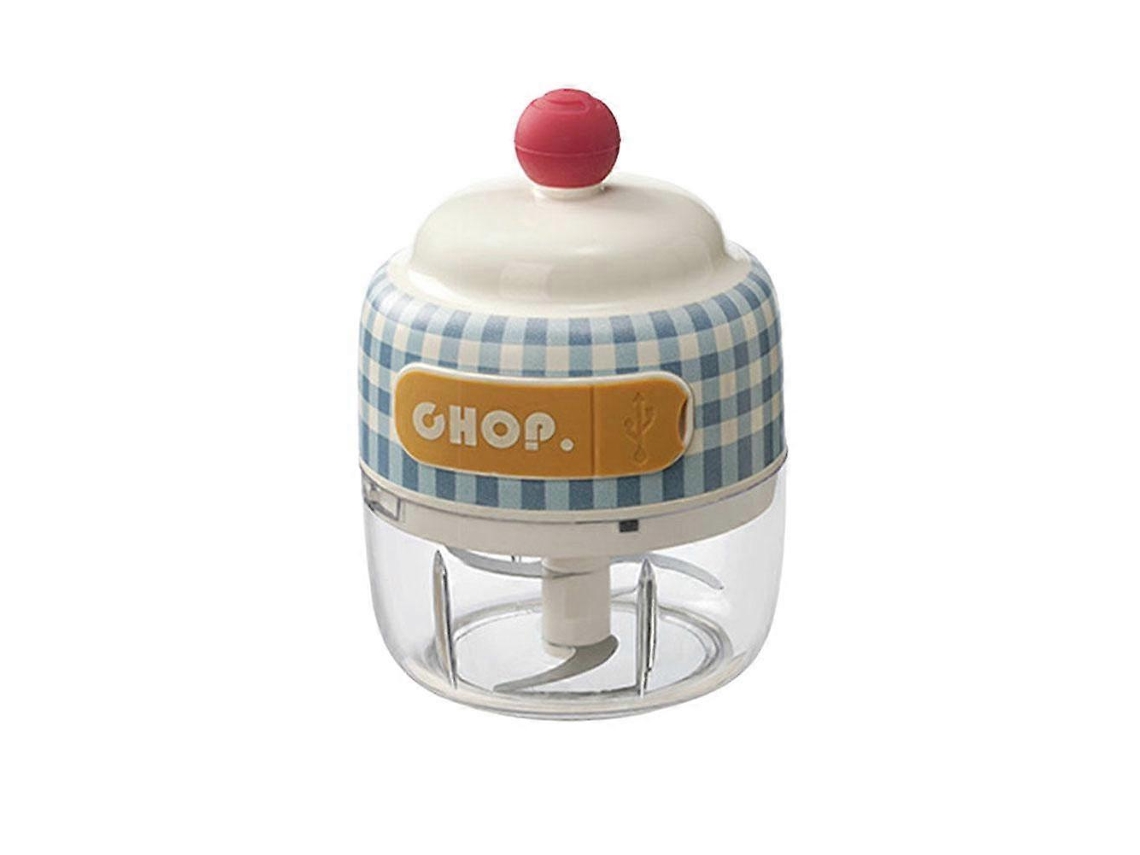 Este Mini Processador De Alho Elétrico Pode Triturar Nozes, Frutas, Legumes E Outros Ingredientes. Azul