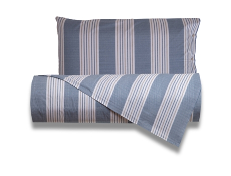 Conjunto de Edredão SMARTDECOHOME de 2 Peças 100% Algodão Cama de 90cm Rallas Azul