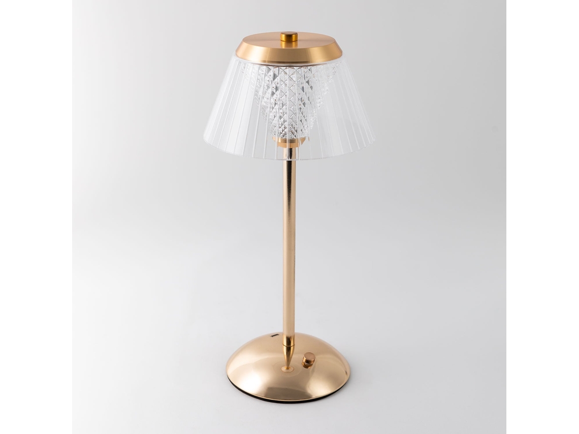 Sklum Lâmpada De Mesa Led Sem Fios Em Ferro E Acrílico Tinyent Ferro     Oro Rosa