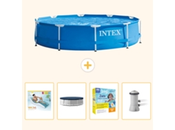 Intex Piscina Com Estrutura Redonda - 366x76 Cm - 5-peças S117