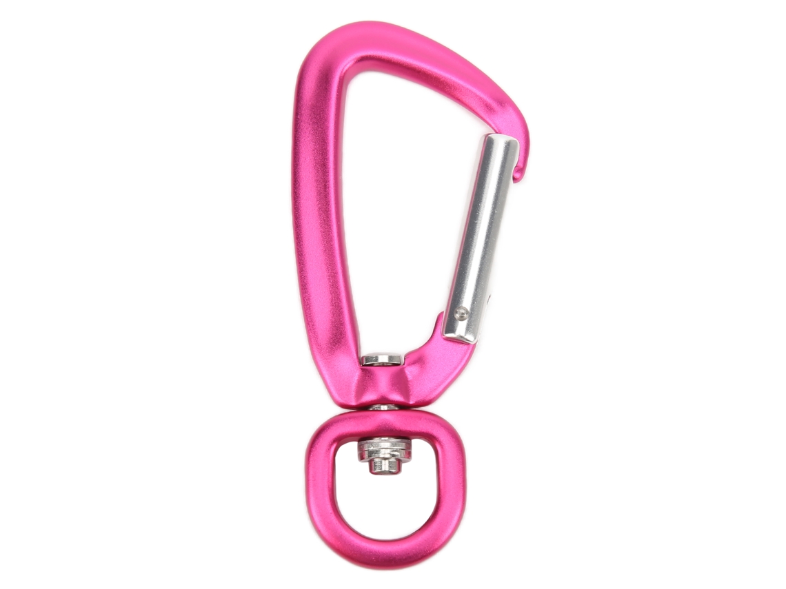 Ganchillo De Acero Aluminio Rotatorio Con Ojo Para Correa De Mascota Hamacas Llaveros Rojo Rosa