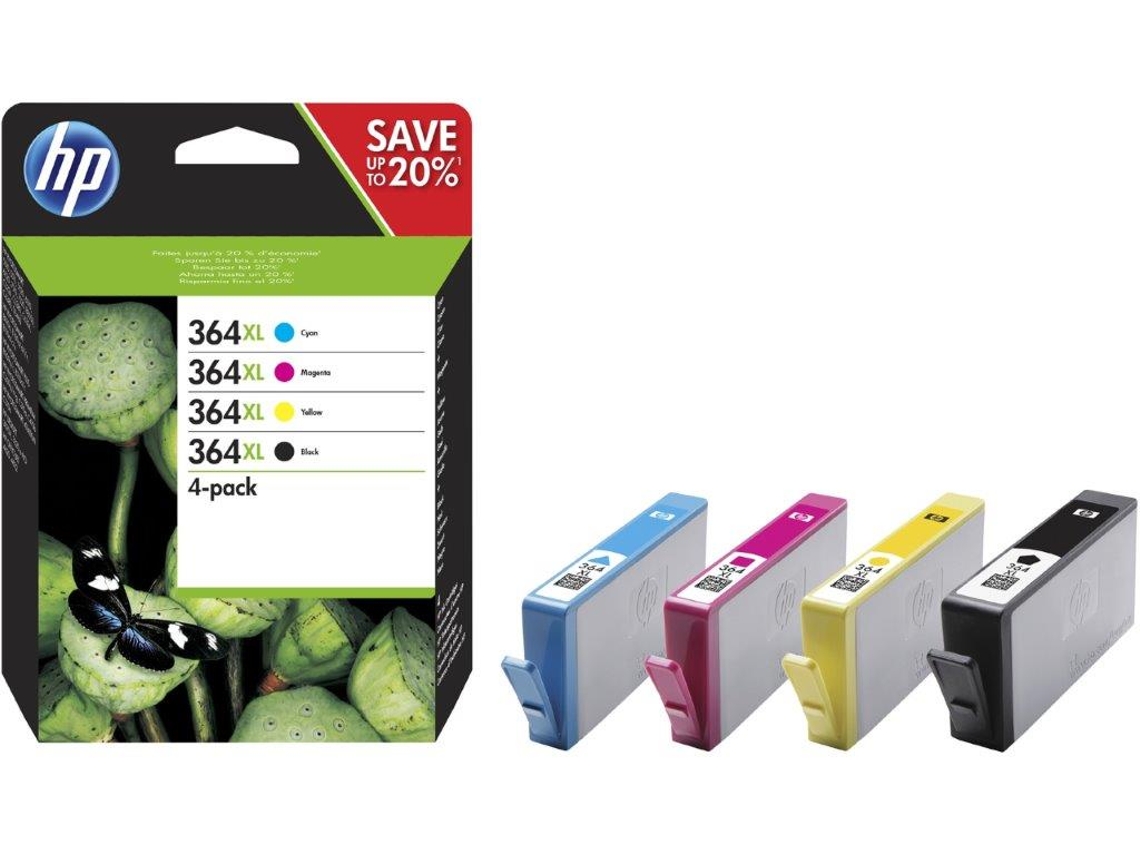 Pack 4 Tinteiros HP 364XL Cores (N9J74AE)