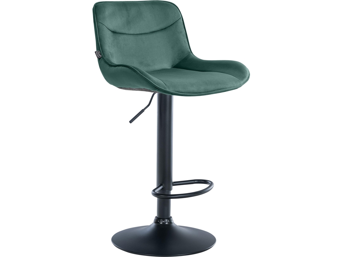 Banco de Bar em Veludo Vonore Verde/Preto CLP