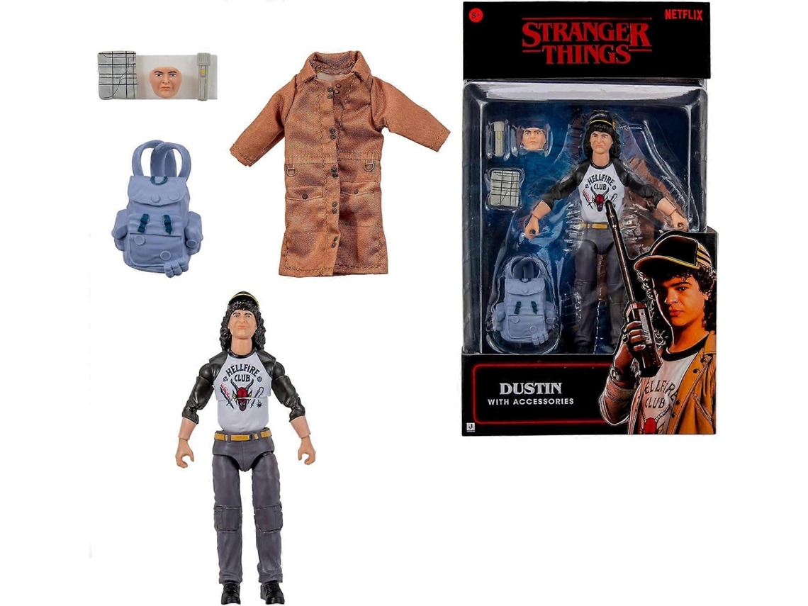 Boneco Stranger Things Dustin 6 Polegadas Com Acessórios