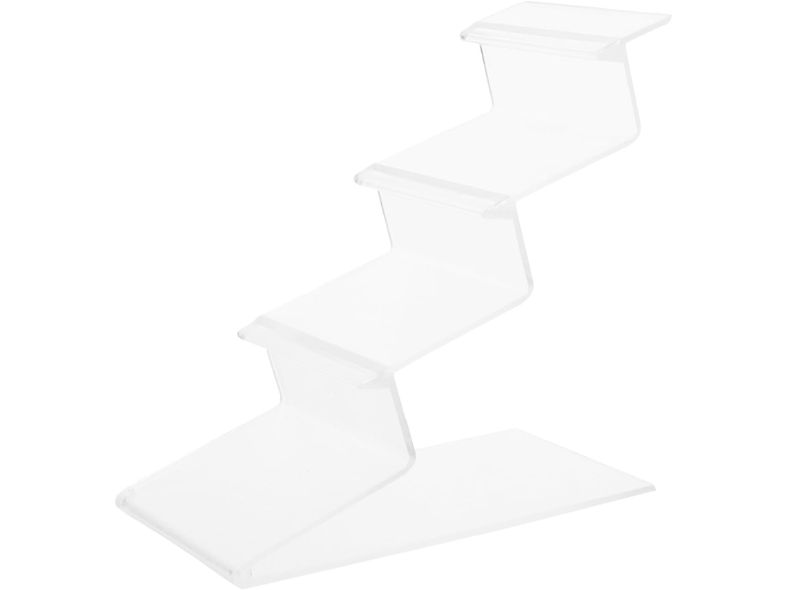Expositor De Acrílico Transparente Inoomp 3 Níveis Para Bolsas, Com 7cm De Largura, Ideal Para Carteiras E Joias Suporte