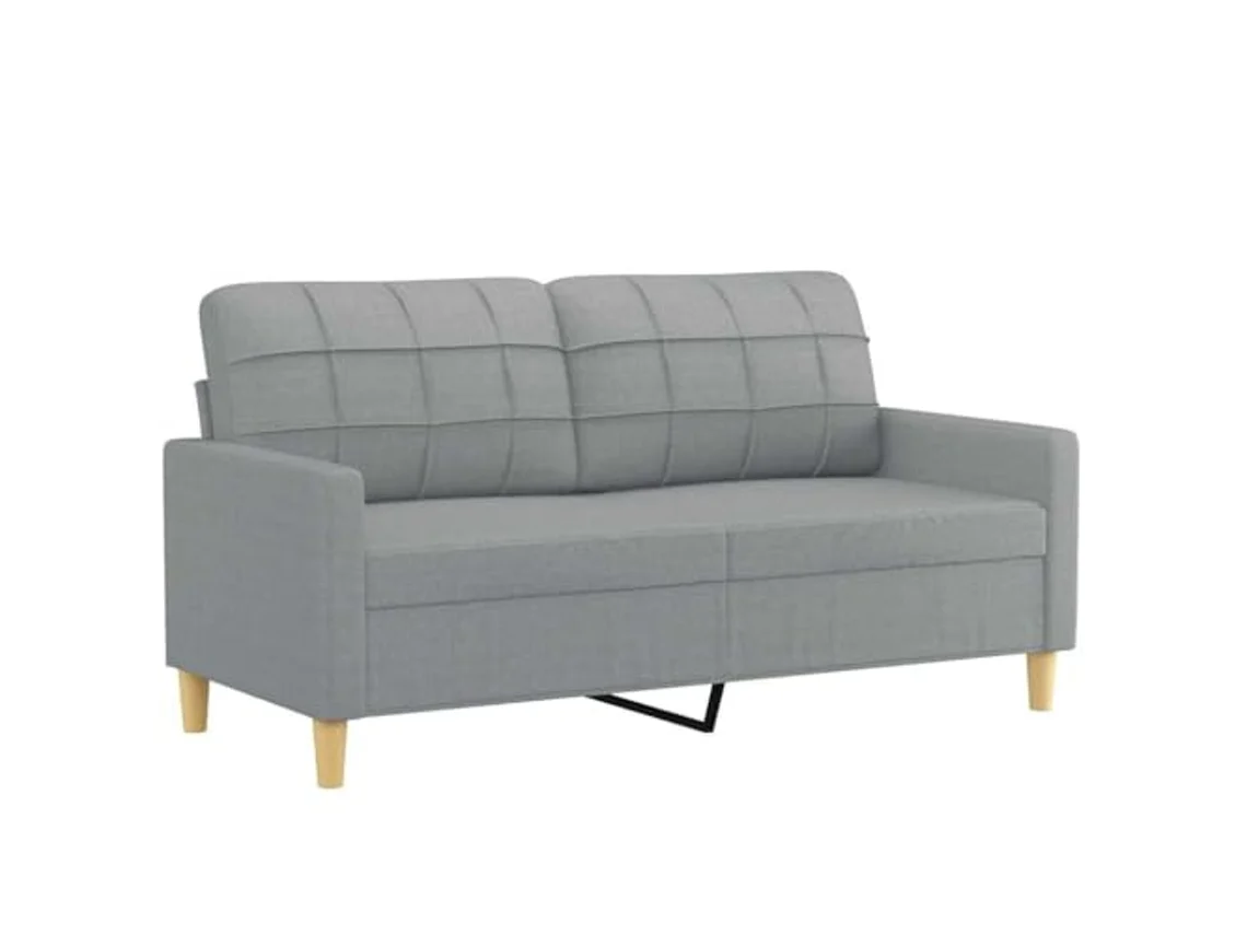 Sofá de 2 lugares VIDAXL Cinzeto Tecido (140 cm)