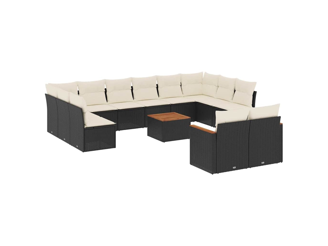 Garden Sofa Set, Garden Sofa Sets Vidaxl Preto Rattan / Vime (n/a)