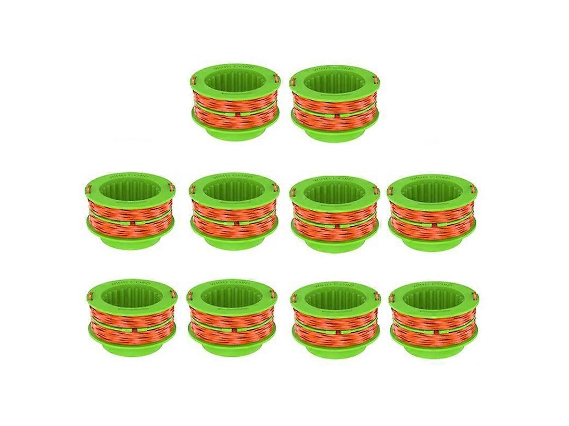Conjunto De 10 Bobinas De Linha De 4,6 M (15 Pés) Para Cortadores De Grama Ego Power+ De 15 Polegadas, Modelos St1500, St1500-s, St1502 E As1300.
