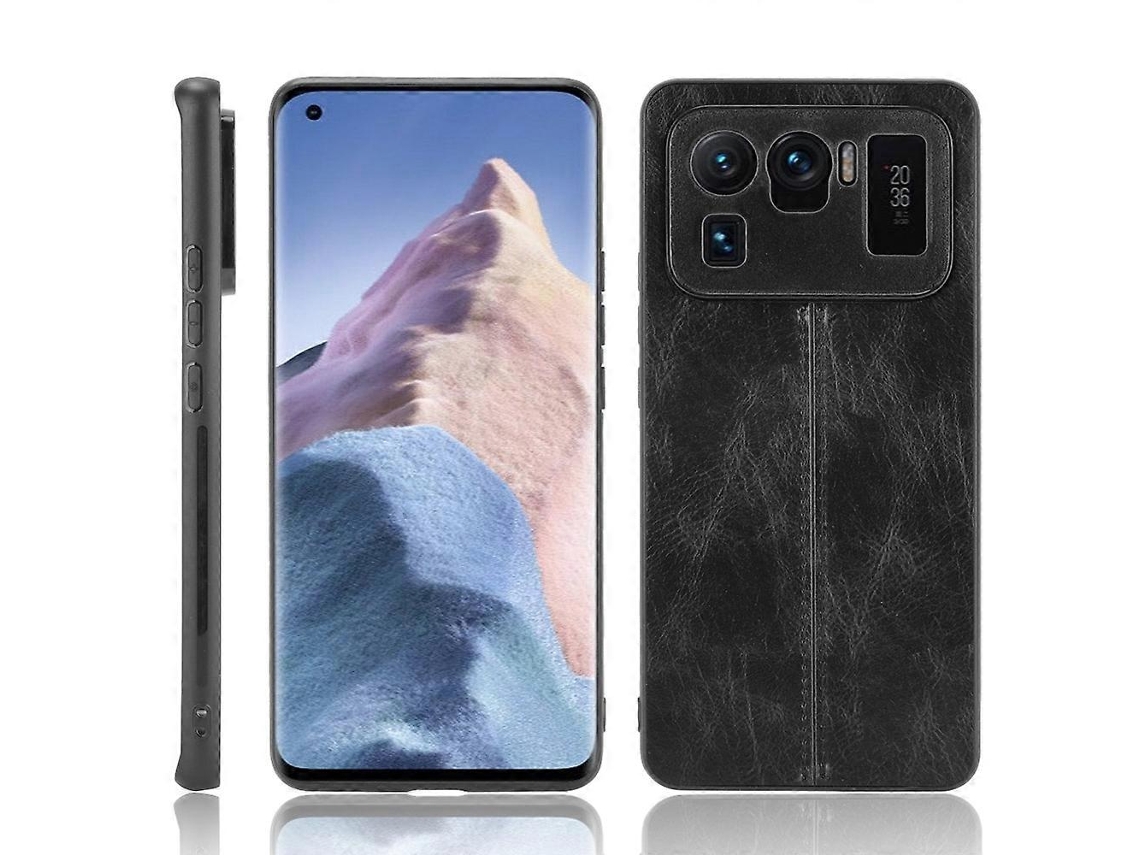 Capa Para Xiaomi Mi 11 Ultra À Prova De Choque Com Estampa De Vaca Costurada, Em Pc + Pu + Tpu (azul)