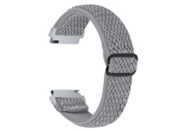 Bracelete de Tecido Trançado Ajustável Elástico 22Mm com Fivela para Huami Amazfit Gtr 47Mm/Pace/Stratos/Stratos 2 Cinza