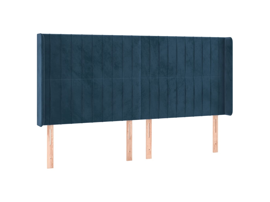 Headboard, Headboards Vidaxl Azul Veludo (183 X 16 X 118/128 Cm)