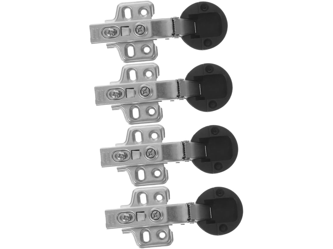 Conjunto De 4 Dobradiças Amortecimento Para Portas Vidro Vitrines Sem