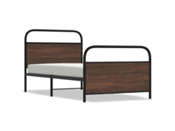 Bed Frame, Bed Frames Vidaxl Marrom Madeira Processada (100 X 200 Cm)