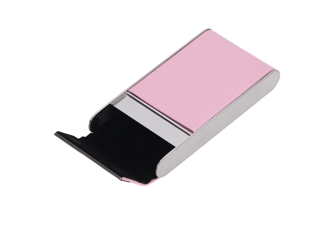 Estojo para Cigarros de Aço Inoxidável Portátil Pink Case Holder Container para Homens e Mulheres | S/MARCA