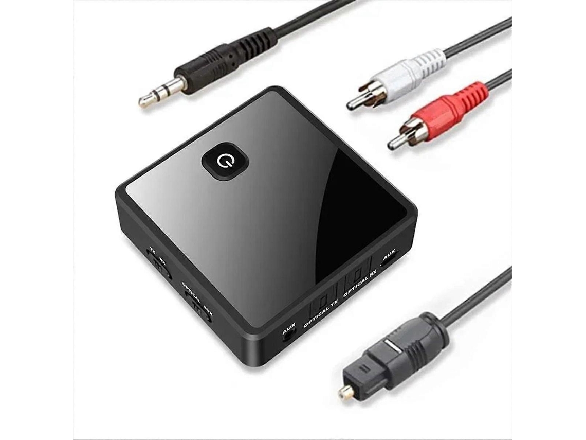 Transmissor E Receptor Bluetooth 5.0 Com Entrada Auxiliar De 3,5 Mm E Saída Óptica Sem Fio.