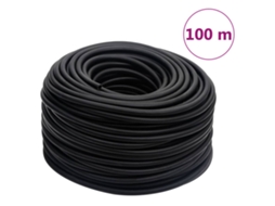 Vidaxl Mangueira De Ar Híbrida 0,6" 100 M Borracha E Pvc Preto