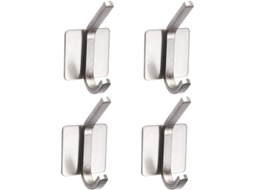 4 Ganchos De Acero Inoxidable Autoadhesivos Para Baño Pared Puerta Ropa Pantalones