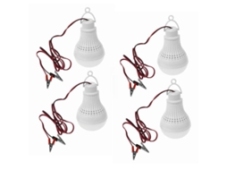 4x Lâmpada Led E27 12w Emergência Camping Caça Externa Dc 12v Branco Frio 6000k