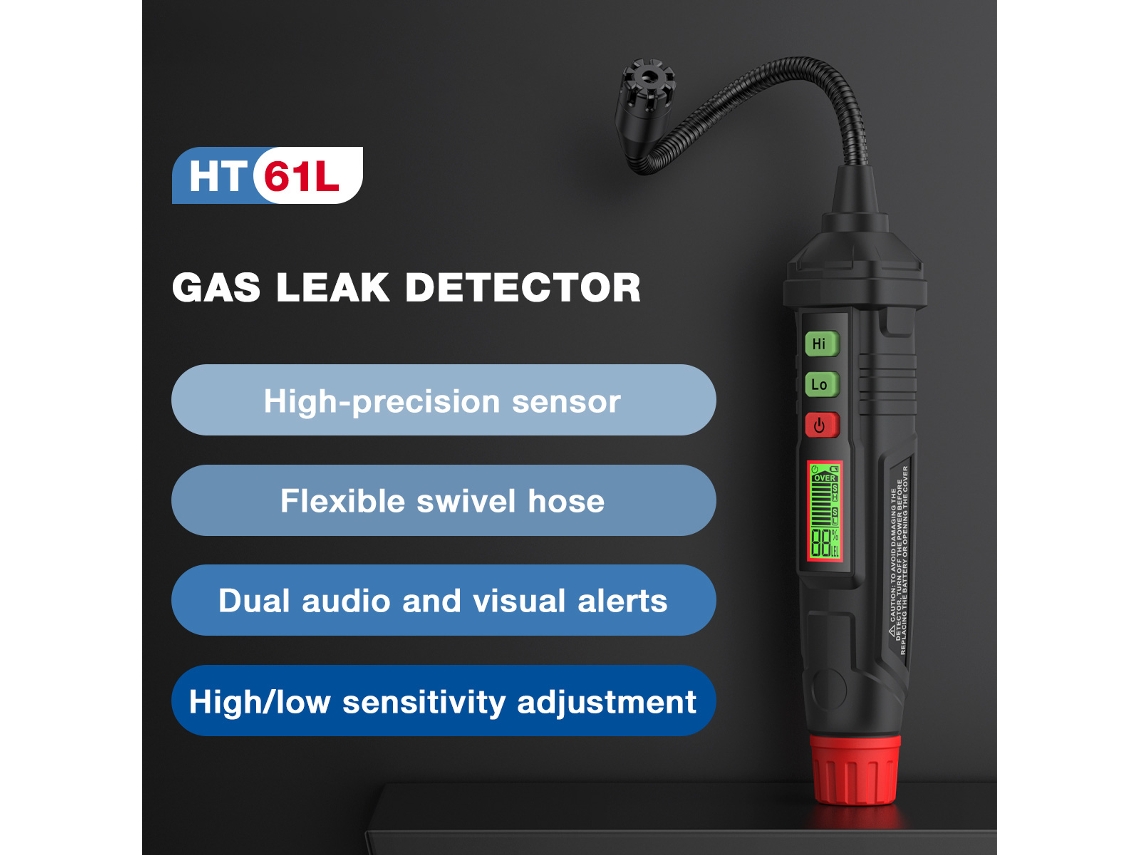 Detector Sem Fio De Vazamento De Gás Ht61l Para Gás Metano E Combustíveis