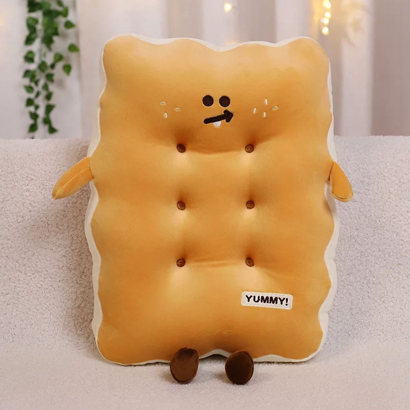 Almofada de Assento em Formato de Biscoito para Adultos, Encosto de Sofá MDUG (biscoito 45cm)