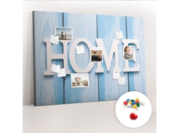 Painel De Cortiça Para Parede Inscrição "casa" Para A Sala De Estar Espelharte (140x100 Cm)