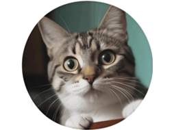 Almofada Redonda Com Estampa De Gato Curioso, Antiderrapante, Removível, Para Cadeira, Banqueta, Sofá, Chão, Escritório