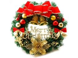 Couronne De Avec Boule, Noeud, Decoração De