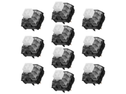 Conjunto De 10 Interruptores Mecânicos De Teclado Em Plástico Branco, Duráveis.