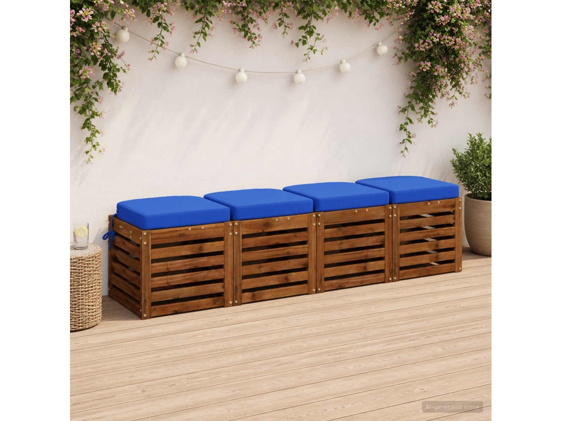 Vidaxl Conjunto De Almofadas Para Assento De 4 Peças Soest 4 Pcs