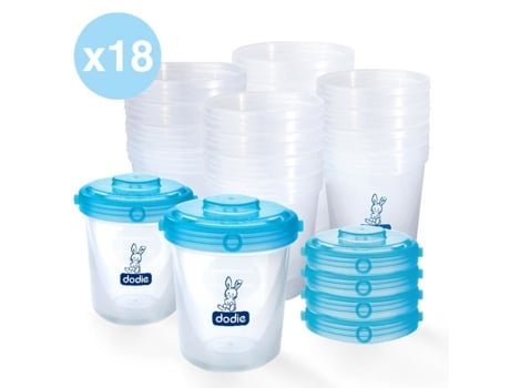 Conjunto de 18 potes de comida Dodie