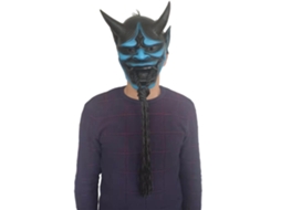 Primerox máscara Facial de Látex Cosplay Japonês Horror Halloween Carnaval Fantasia